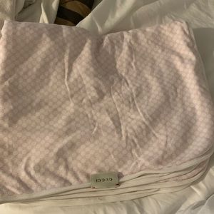 Pink Gucci baby blanket